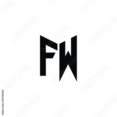 Free Download FW monogram logo design letter text name symbol monochrome logotype alphabet character simple logo - GFXLoad