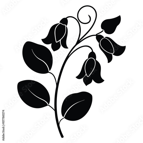 Sweet Pea Flower Vector Art.