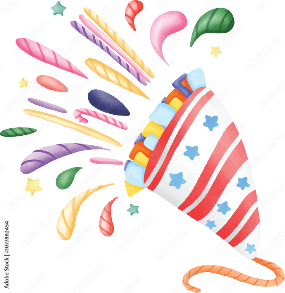 Obraz premium Rainbow fireworks for a party