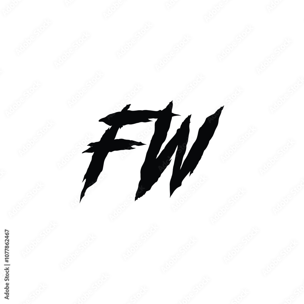 FW monogram logo design letter text name symbol monochrome logotype alphabet character simple logo FW monogram logo design letter text name symbol monochrome logotype alphabet character simple logo