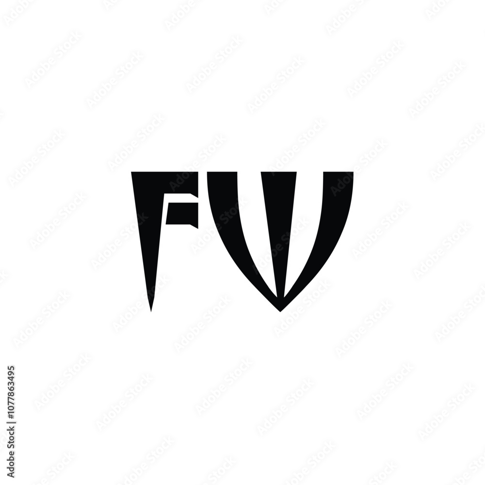 FW monogram logo design letter text name symbol monochrome logotype alphabet character simple logo FW monogram logo design letter text name symbol monochrome logotype alphabet character simple logo