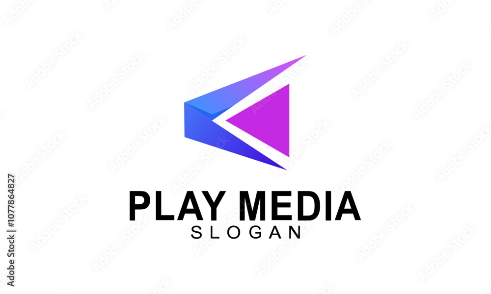 Play media logo design template Play media logo design template
