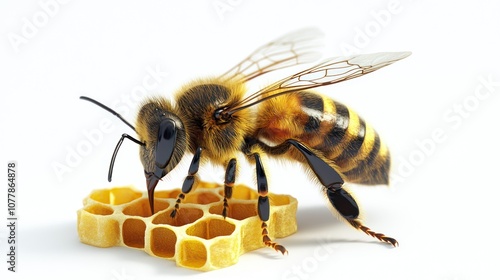 Honeybee on Honeycomb