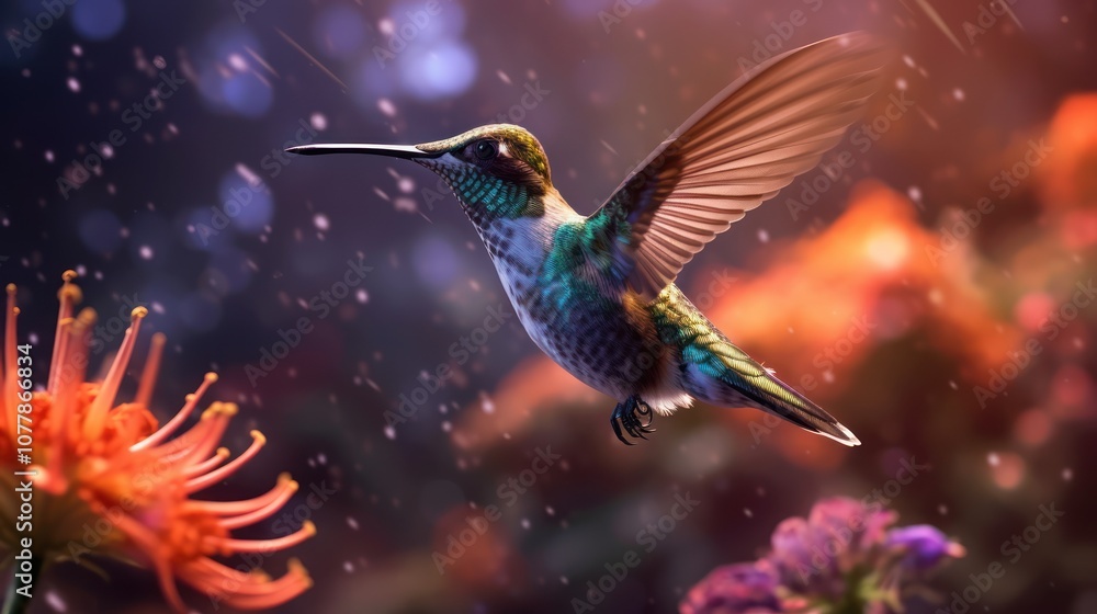 Fototapeta premium Hummingbird in Flight
