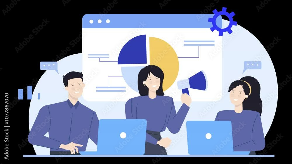 marketing teamwork in meeting and coordination business alpha channel animated video marketing teamwork in meeting and coordination business alpha channel animated video