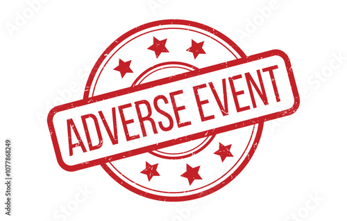 ADVERSE EVENT Rubber Stamp Seal Vector illustration isolated on white background