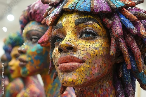 festive carnival parade in rio de janeiro bursting with vibrant colors dancing figures and rhythmic music capturing the essence of celebration and cultural expression photo