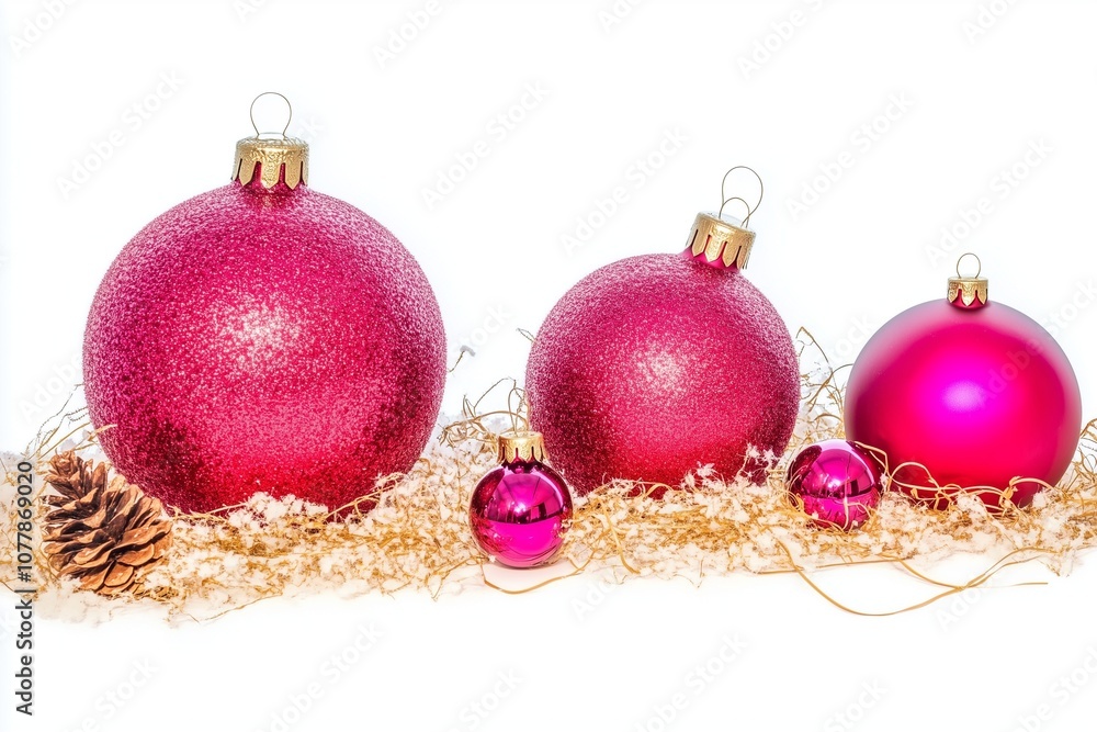 Obraz premium christmas balls isolated on white background