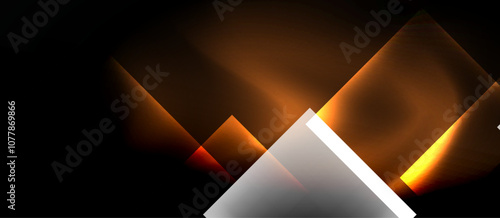 Dark neon colors with glass square shapes