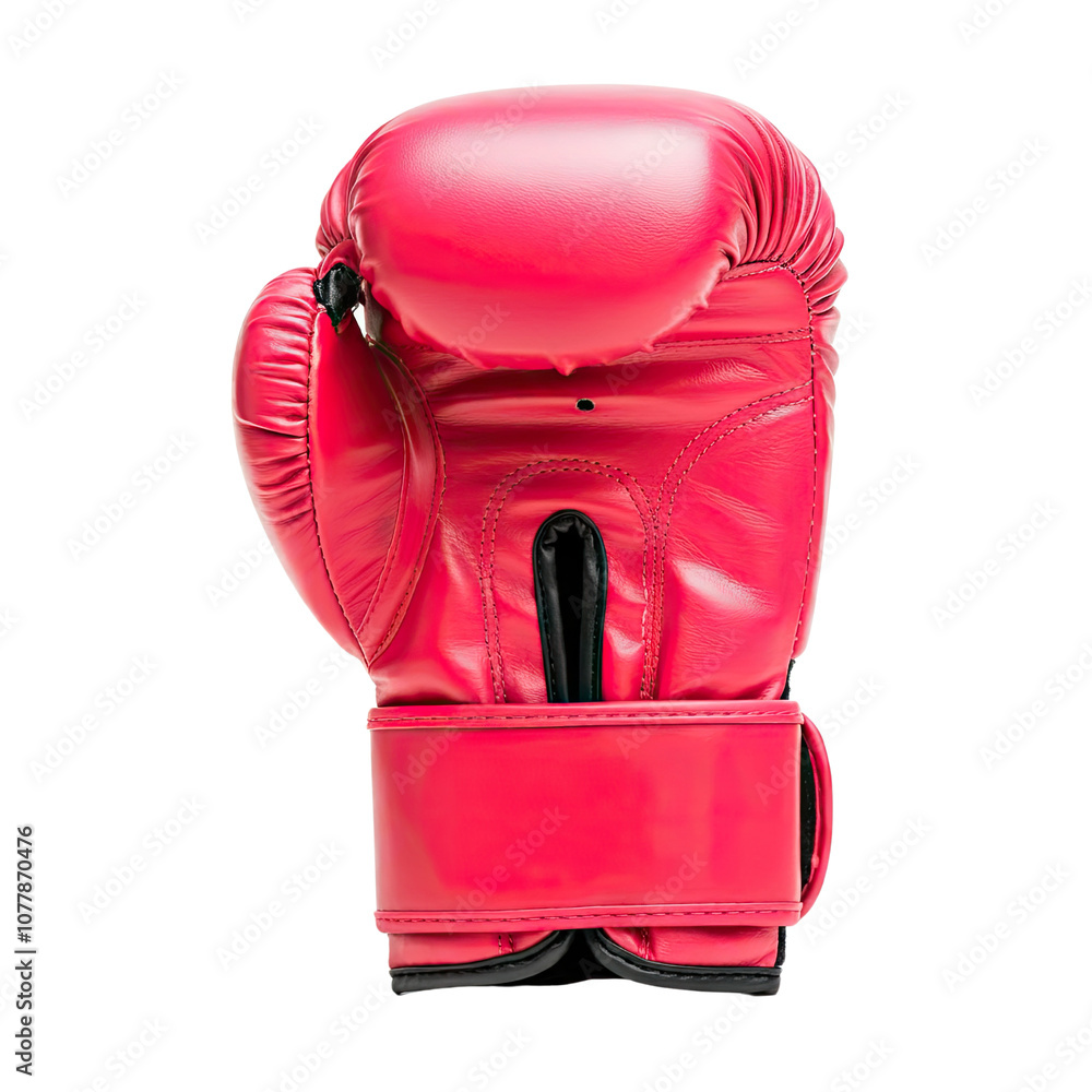 Fototapeta premium pink color boxing glove isolated on transparent background, PNG.