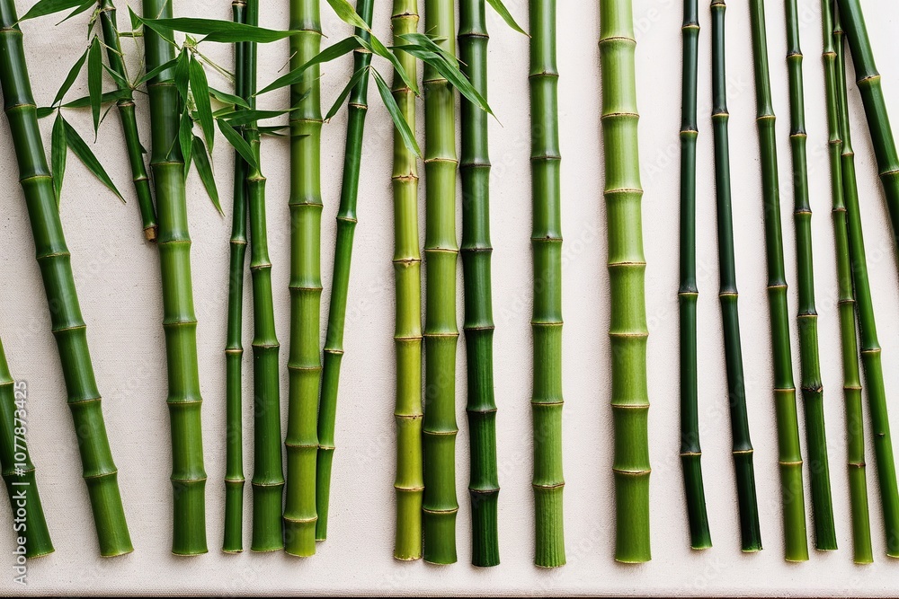 Obraz premium Bamboo Art on Canvas Embracing Nature's Serenity and Organic Growth