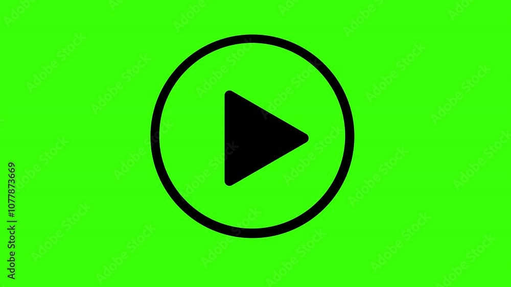 Animated play and stop button icon concept animation with alpha channel Animated play and stop button icon concept animation with alpha channel