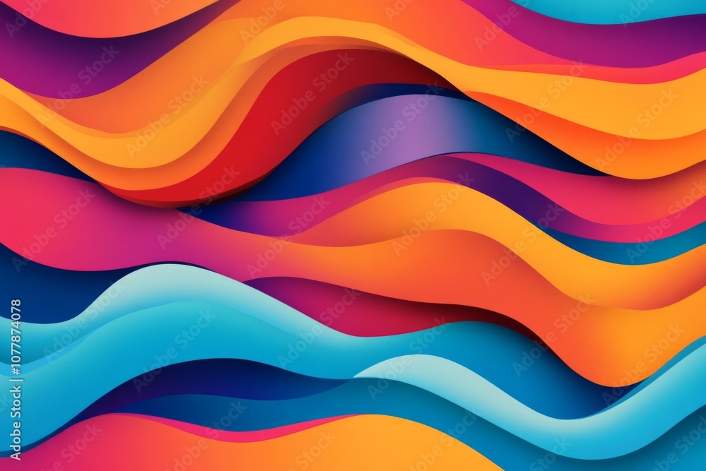 Obraz premium Abstract Colorful Wavy Pattern Background
