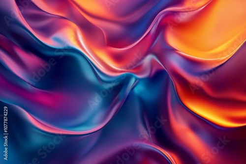 Abstract Swirling Gradient of Blue, Purple, and Orange