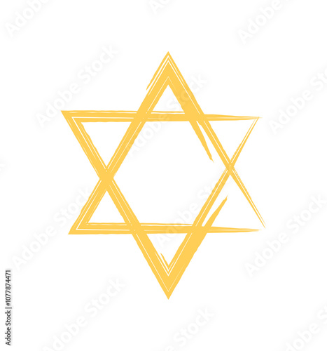 brush strokes yellow david star