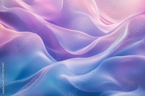 Abstract Wavy Pattern in Pastel Blue and Pink Hues