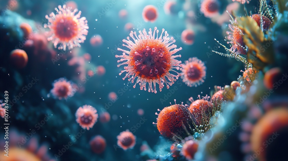 Microscopic View of a Virus: Exploring the Cellular World Microscopic View of a Virus: Exploring the Cellular World