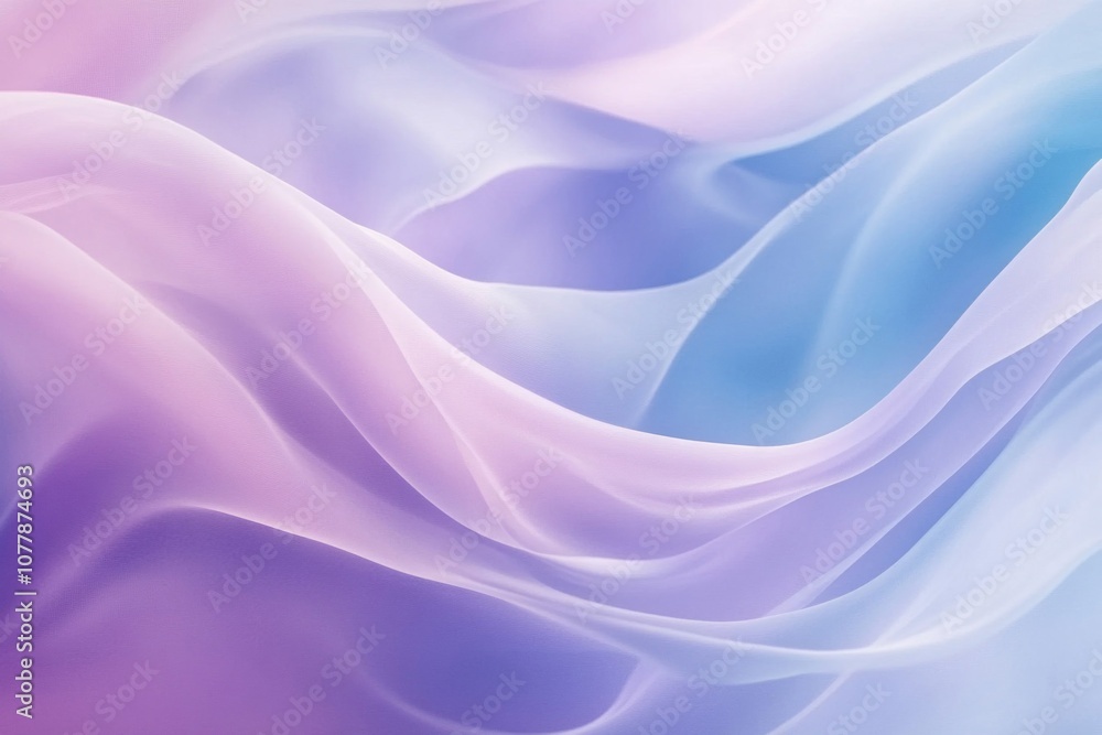 Abstract Draped Fabric with Pastel Purple and Blue Gradient Abstract Draped Fabric with Pastel Purple and Blue Gradient