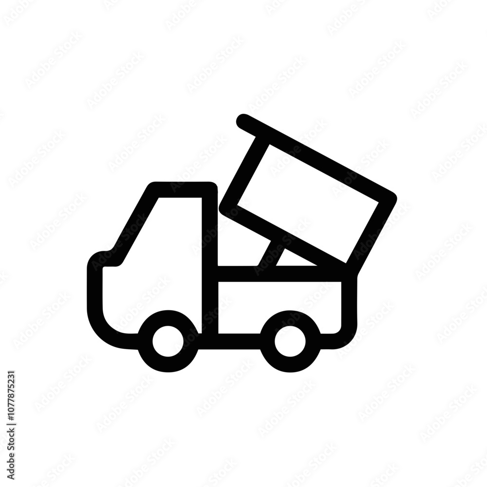 Fototapeta premium Truck icon symbol vector illustration 