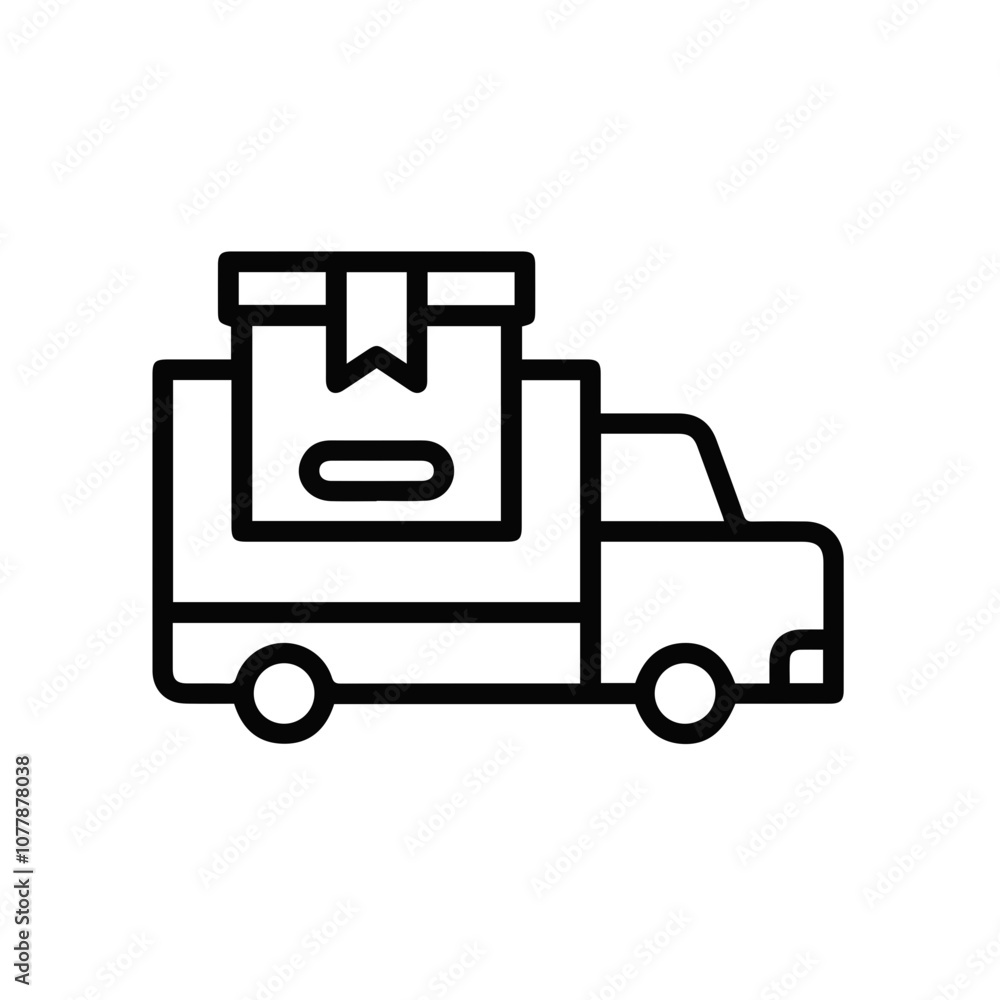 Obraz premium Truck icon symbol vector illustration