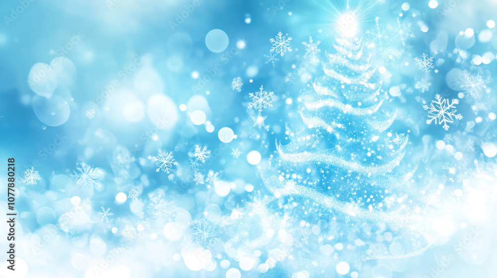 Light wave Christmas tree with snowflakes Light wave Christmas tree with snowflakes