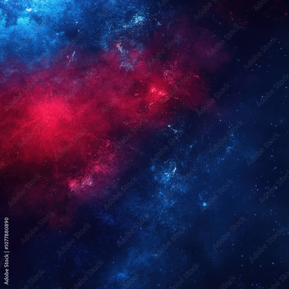 Naklejka premium Red and Blue Galaxy