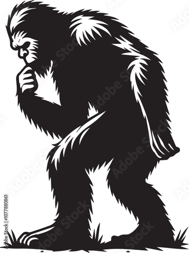 Wallpaper Mural Bigfoot silhouette sniffing the air curious about its surroundings Torontodigital.ca