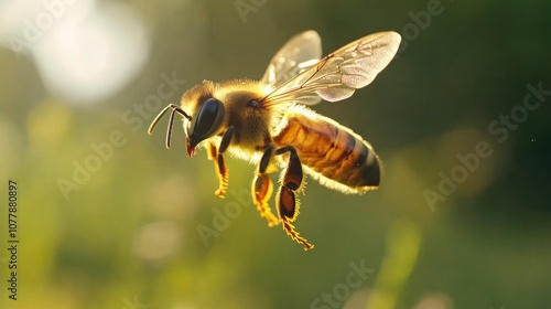 Honey Bee in Flight