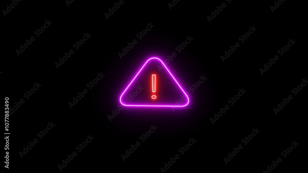 Abstract attention warning icon illustration.