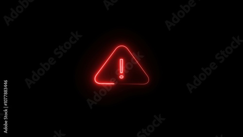 Abstract attention warning icon illustration.