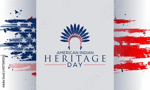 American Indian Heritage Day Honoring Indigenous Cultures, vektor background .