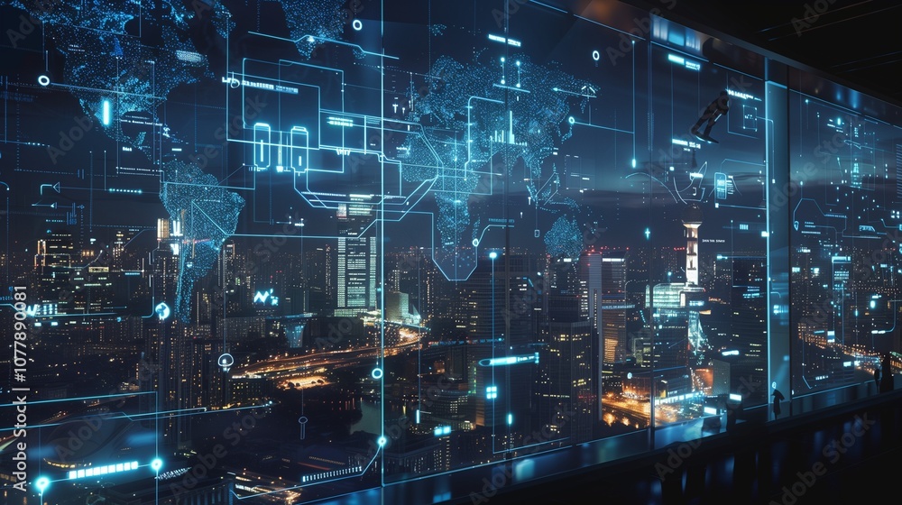 Fototapeta premium 5Ginternettechnology,redwavestechnology,buildingtechnology,digitaltechnology,bluewavestechnology,