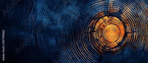 Close-up of colorful tree trunk rings with natural texture