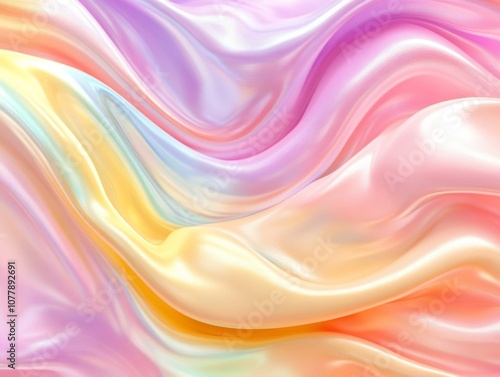 Wallpaper Mural Abstract Wavy Pastel Fabric with Iridescent Sheen Torontodigital.ca
