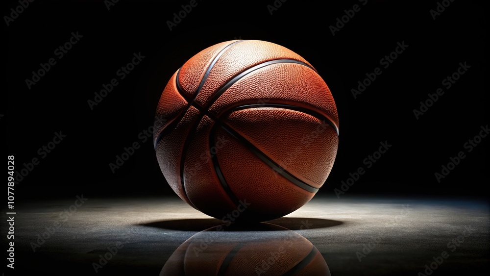 Minimalist Dark Basketball Still Life Minimalist Dark Basketball Still Life