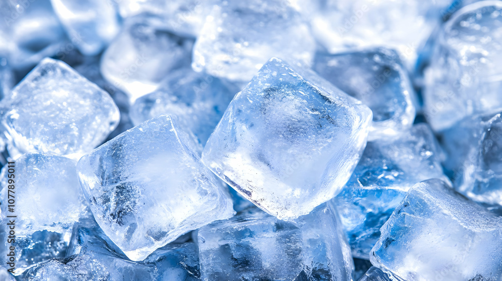 Closeup of Ice Cubes - Realistic Image Closeup of Ice Cubes - Realistic Image