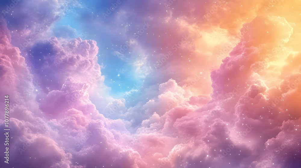Dreamy Pink and Blue Abstract Cloud Background Dreamy Pink and Blue Abstract Cloud Background