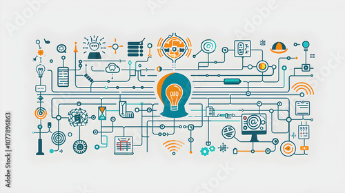 Conceptual Representation of Interconnected Machine Learning Frameworks and Technologies photo