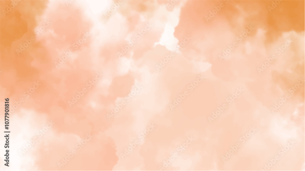 Fototapeta premium Abstract orange watercolor background.Hand painted watercolor. vector