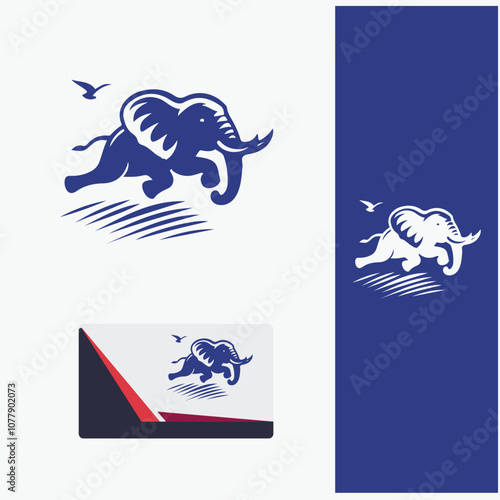 Flying Elephant Logo Design Variations