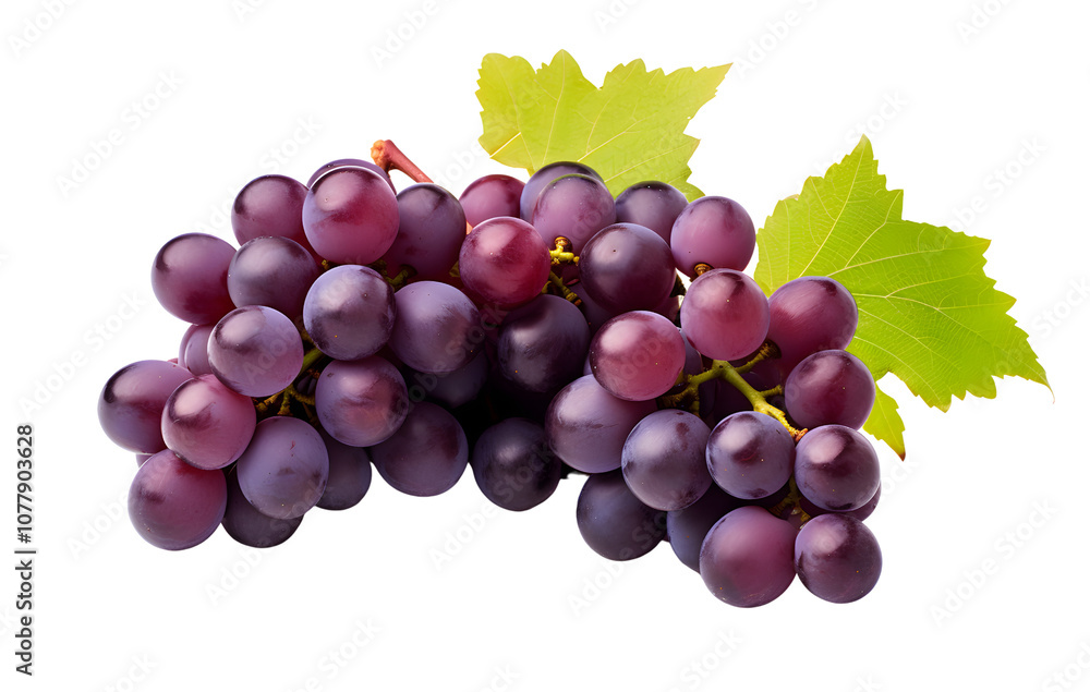 Fototapeta premium ​Grapes, bunch of grapes, fruit on transparent background