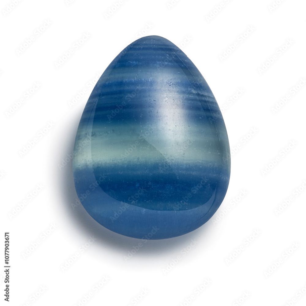 Fluorite on white background. Blue Fluorite on white background. Blue