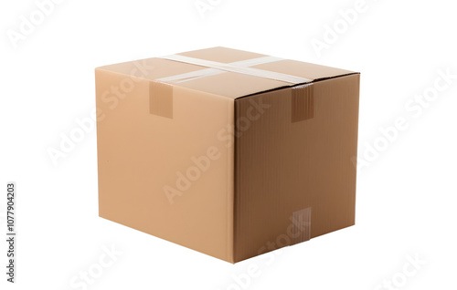 Brown cardboard box isolated on background