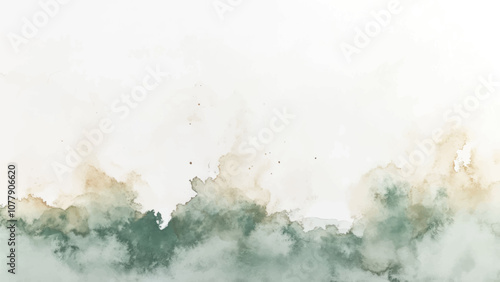 Abstract horizontal watercolor background. Hand drawn vector texture. Brush stroked painting pastel color watercolour