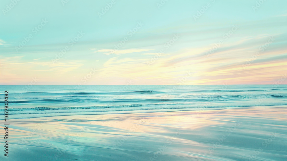 Clear morning blue sky, soft pastel hues blending into the horizon, a fresh, calm start to the day Clear morning blue sky, soft pastel hues blending into the horizon, a fresh, calm start to the day