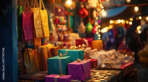Gifts for Sale at a Night Market
