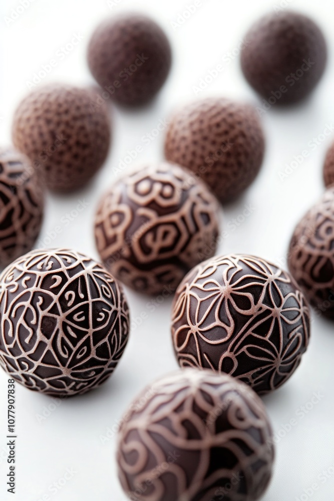Chocolate Balls on Table Chocolate Balls on Table