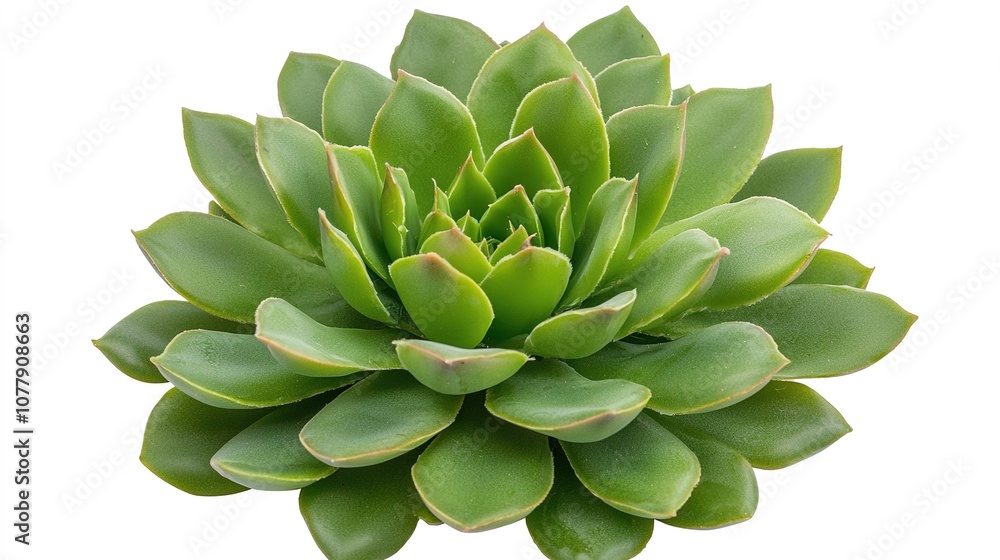 Succulent rosette with plump, light green leaves, isolated on a white background Succulent rosette with plump, light green leaves, isolated on a white background