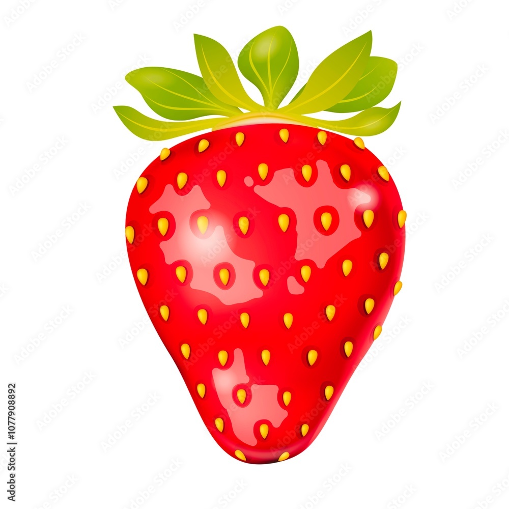 Obraz premium Realistic juicy Strawberry 