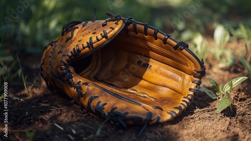 Baseball Glove on the Ground